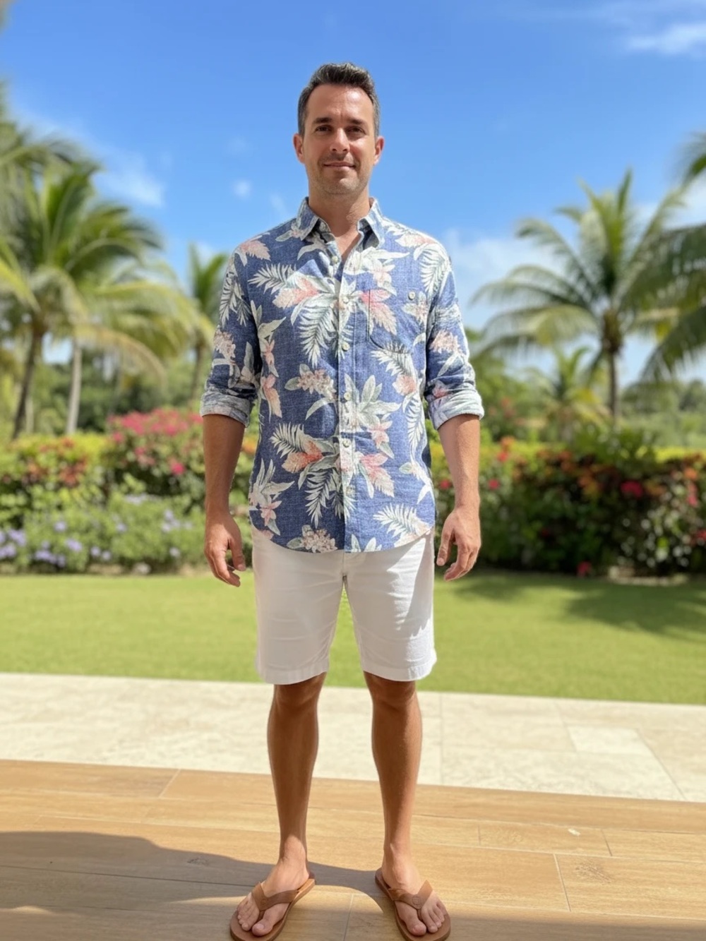 Tommy Bahama Men’s Linen Blend Long-Sleeve Shirt, Size Large
